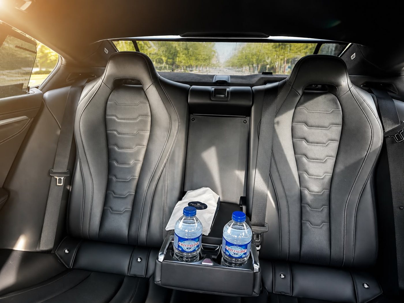 Intérieur BMW Série 8 Taxi Dam's, sièges arrière et service à bord